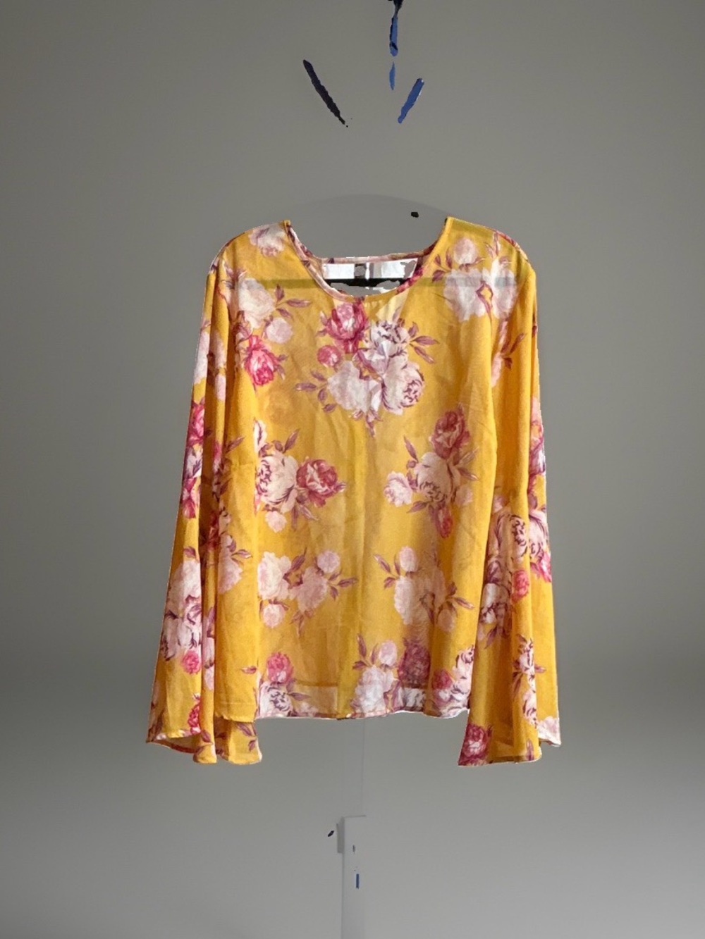 Live 4 Truth Yellow Floral Long-Sleeve Blouse
